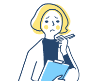 頭を悩ませる女性のイラスト