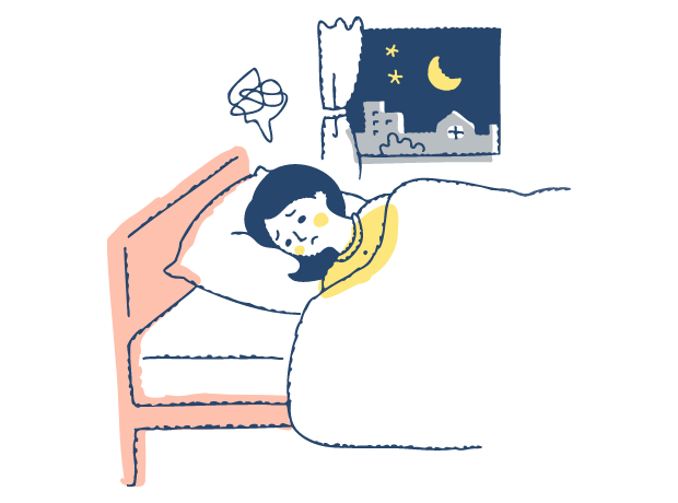 不眠障害のイラスト