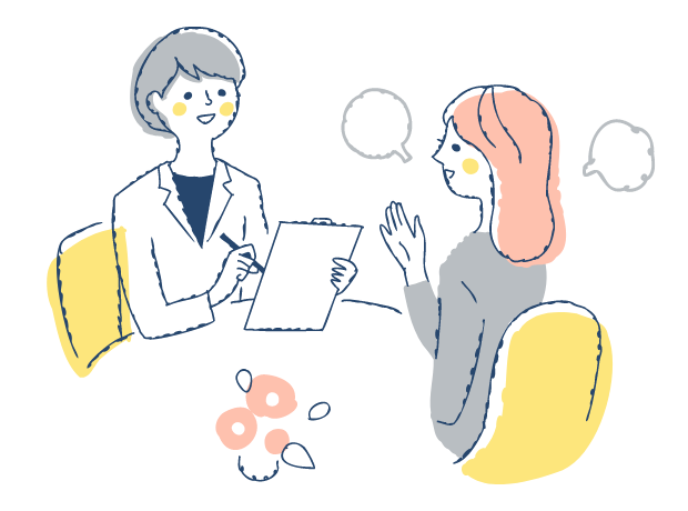 カウンセリングを受けるイラスト
