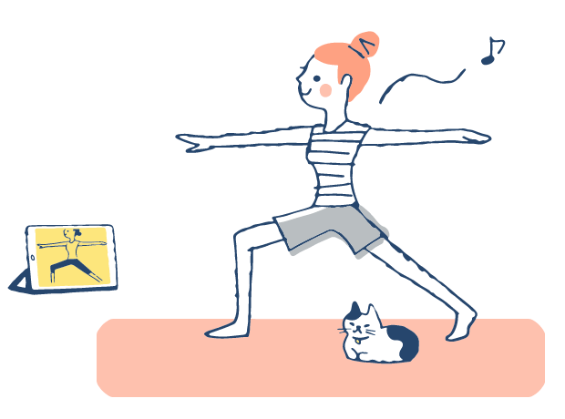運動をする女性のイラスト
